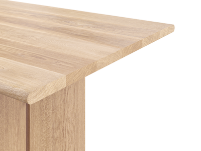 Modern Wood Dining Table - Trestle - Rift White Oak