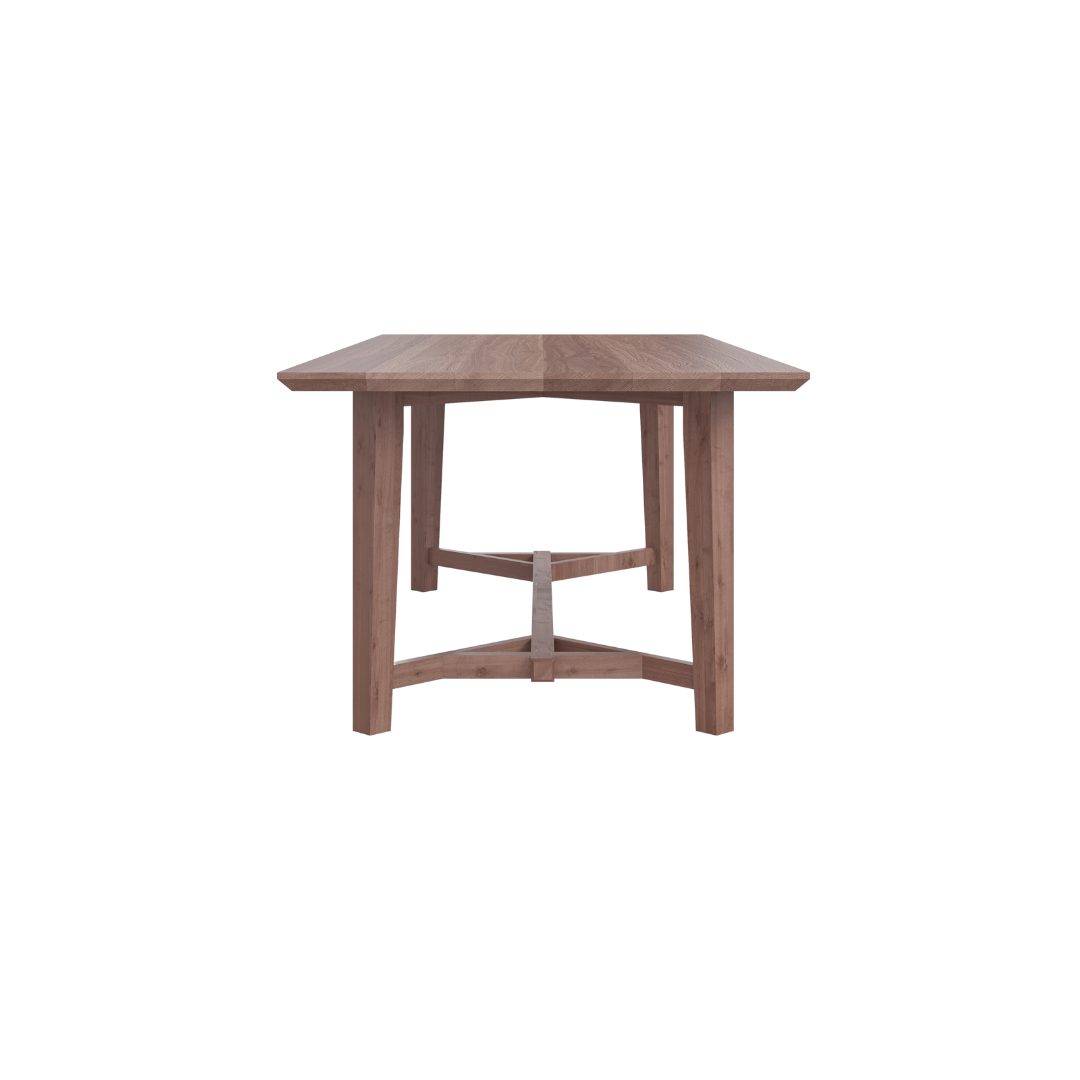 Solid Wood Dining Table - Hayrake - Walnut